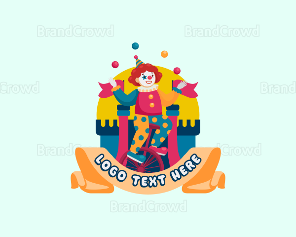 Circus Clown Entertainment Logo