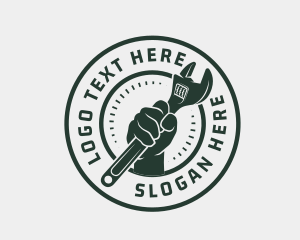 Motor - Clenched Fist Wrench logo design