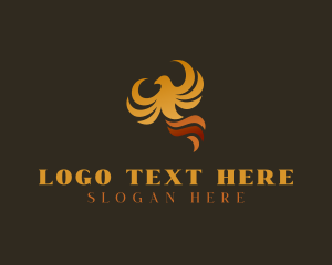 Legendary - Blazing Phoenix Bird logo design