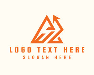 Triangle - Arrow Enterprise Letter A logo design