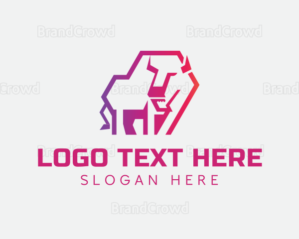 Gradient Wild Bison Logo