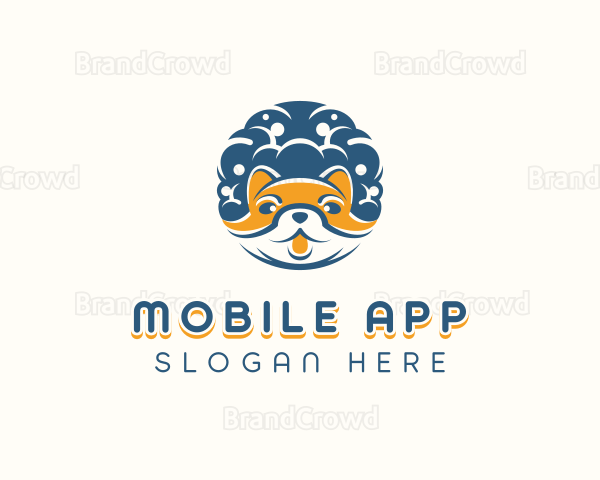 Dog Bath Groomer Logo