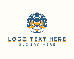 Dog Bath Groomer Logo