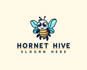 Hornet - Cute Bee Insect logo design