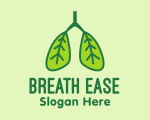 Respiratory - Leaf Pulmonary Lungs logo design