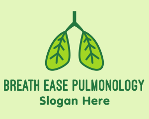 Pulmonology - Leaf Pulmonary Lungs logo design