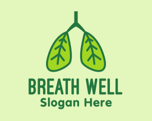 Pulmonology - Leaf Pulmonary Lungs logo design