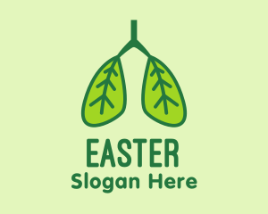 Healthcare - Leaf Pulmonary Lungs logo design