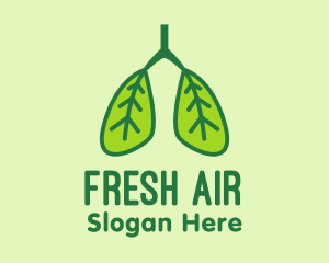 Lungs - Leaf Pulmonary Lungs logo design