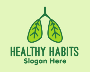 Leaf Pulmonary Lungs  logo design