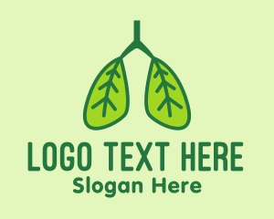 Respiratory - Leaf Pulmonary Lungs logo design