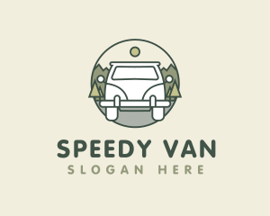 Van - Outdoor Travel Van logo design