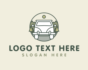Hippie - Outdoor Travel Van logo design