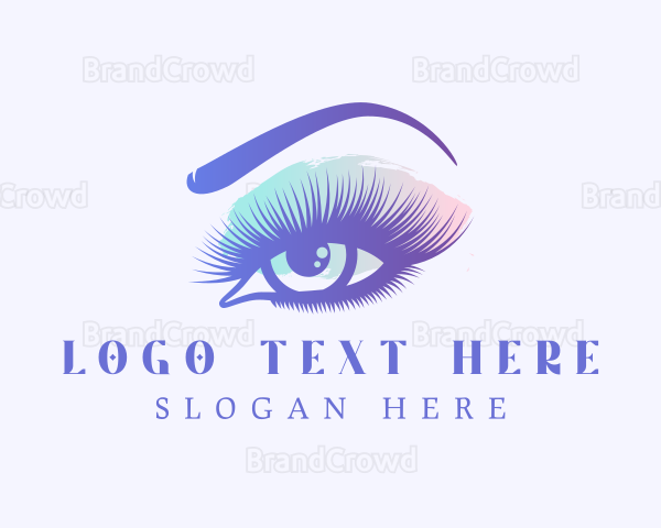 Eyelashes Makeup Beauty Logo