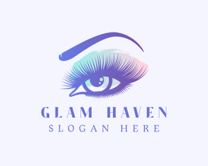 Glam - Eyelashes Makeup Glam logo design