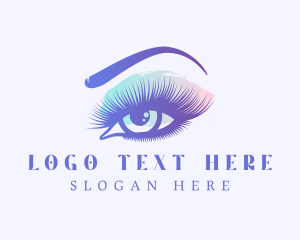 Contact Lens - Eyelashes Makeup Glam logo design