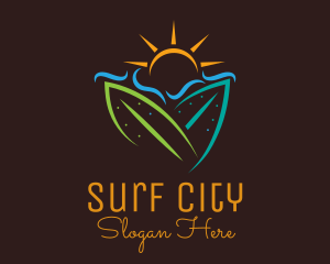 Sunny Surfing Surfboards logo design