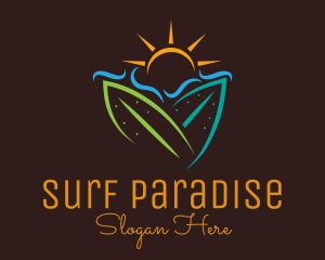 Sunny Surfing Surfboards logo design