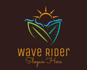 Surfboard - Sunny Surfing Surfboards logo design