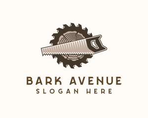 Bark - Lumber Mill Saw logo design