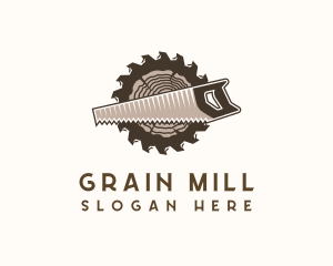 Lumber Mill Saw logo design