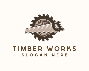 Lumber - Lumber Mill Saw logo design
