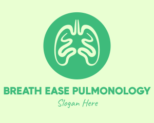 Pulmonology - Green Respiratory Lungs logo design