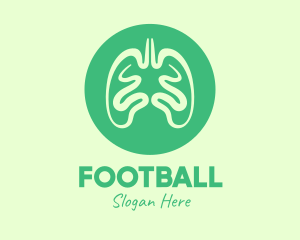 Medicine - Green Respiratory Lungs logo design