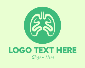 Pulmonology - Green Respiratory Lungs logo design