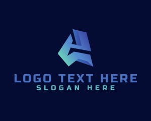 Event Space - Blue Edgy Graffiti Letter E logo design