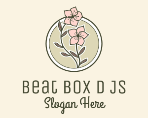 Floral - Sakura Flower Badge logo design