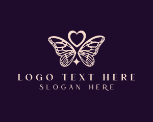 Website - Heart Butterfly WIngs logo design