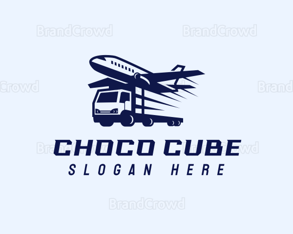 Logistics Airplane Truck Logo