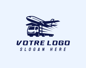 Logistics Airplane Truck Logo