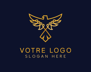 Wing - Gold Bird Deluxe logo design