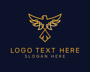 Eagle - Gold Bird Deluxe logo design
