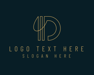 Monoline - Modern Letter D Company logo design
