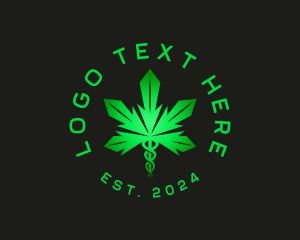 Caduceus - Marijuana Leaf Healthcare logo design