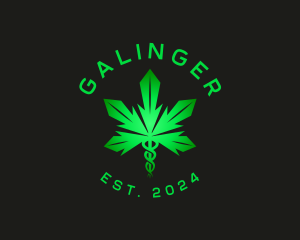 Cannabis - Marijuana Leaf Healthcare logo design