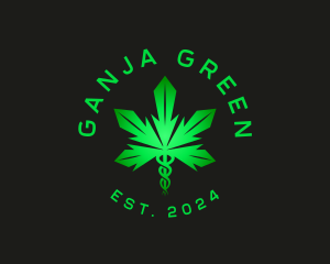 Marijuana Leaf Healthcare logo design