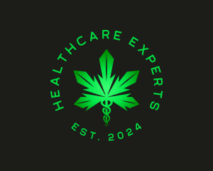 Marijuana Leaf Healthcare logo design