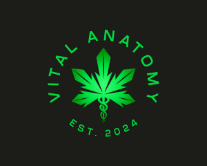 Marijuana Leaf Healthcare logo design