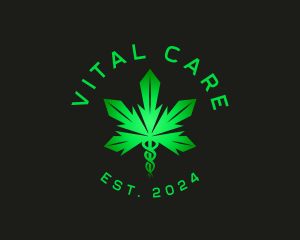 Healthcare - Marijuana Leaf Healthcare logo design