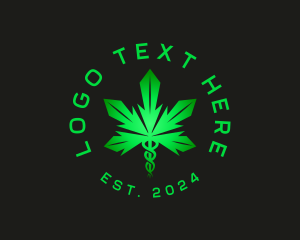 Marijuana Leaf Healthcare logo design