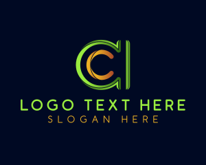 Letter Ac - Digital Programming Software logo design