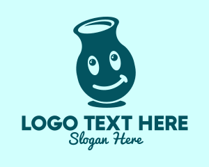 Blue Green - Smiling Milk Bottle logo design