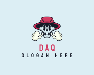 Skull Hat Smoke Logo