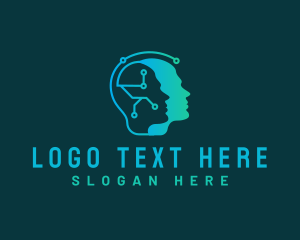 Psychology - Head AI Technology logo design