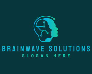 Neuroscience - Head AI Technology logo design