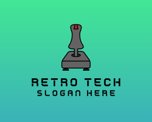 Retro Joystick Controller logo design